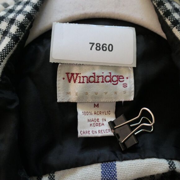Windridge Flannel Shirt Mens Size Medium Blue Black Plaid Button Up Pockets - Picture 9 of 9